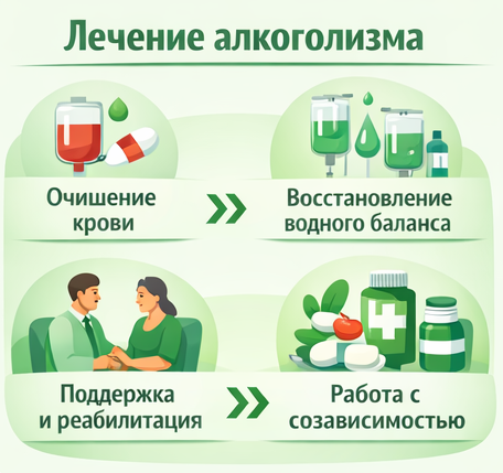 лечение алкоголизма в Кулебаках этапы